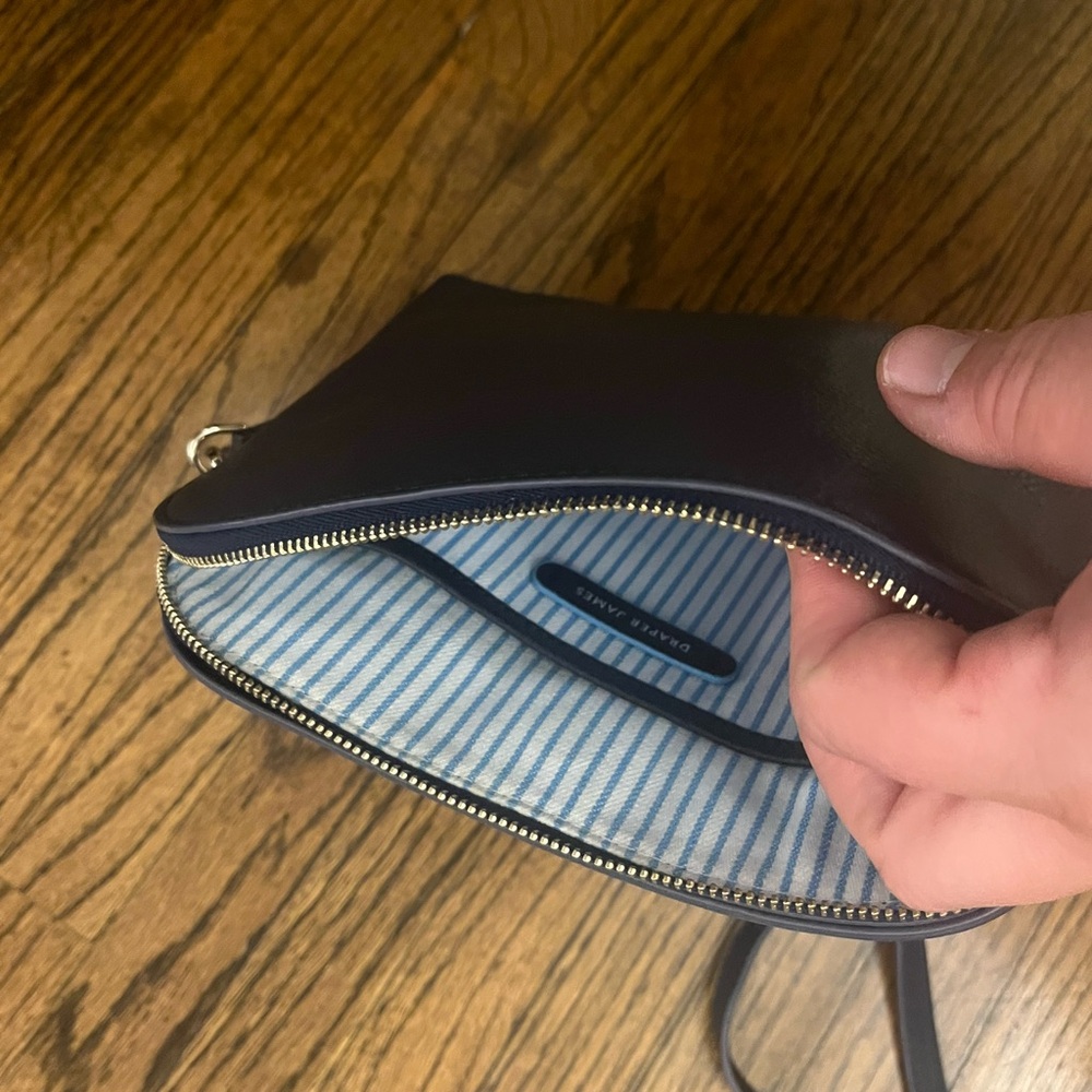 Draper James navy Crossbody Bag with Striped Interior